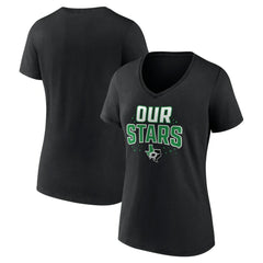 Dallas Stars Women's Proclamation V-Neck T-Shirt Black