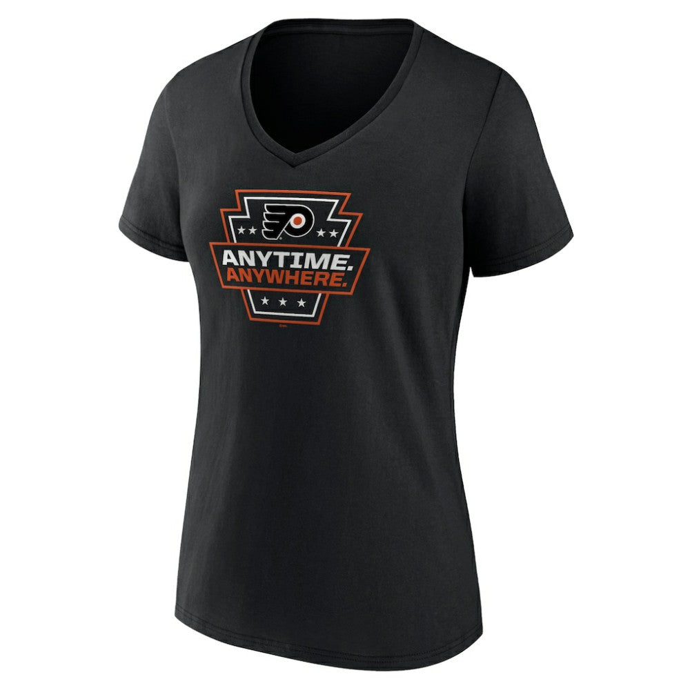 Philadelphia Flyers Women's Proclamation V-Neck T-Shirt Black