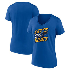 St. Louis Blues Women's Proclamation V-Neck T-Shirt Blue