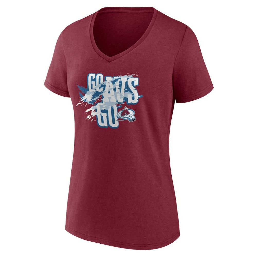 Colorado Avalanche Women's Represent V-Neck T-Shirt Burgundy