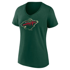Minnesota Wild Women's Represent V-Neck T-Shirt Green