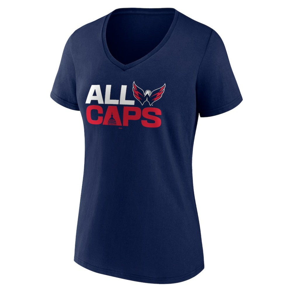 Washington Capitals Women's Represent V-Neck T-Shirt Navy