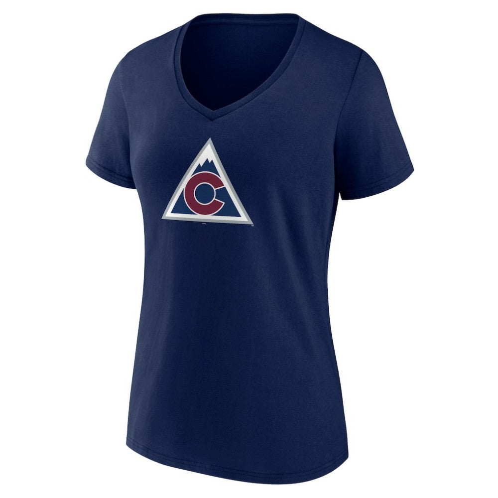 Colorado Avalanche Women's Alternate Logo V-Neck T-Shirt Navy