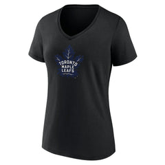 Toronto Maple Leafs Women's Alternate Logo V-Neck T-Shirt Black