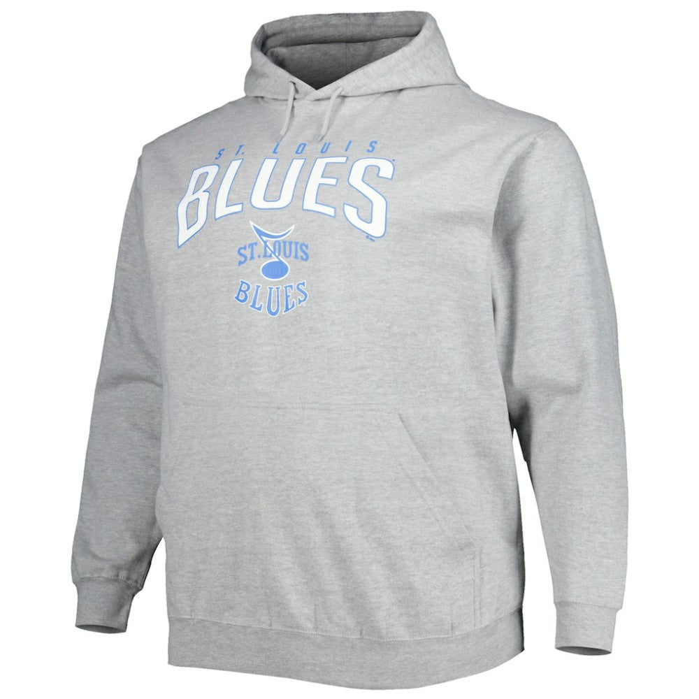 St. Louis Blues Fanatics Special Edition 2.0 Big & Tall Wordmark Pullover Hoodie Heather Gray