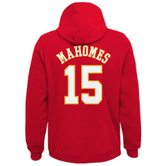 Patrick Mahomes Kansas City Chiefs Youth Mainliner Player Name & Number Pullover Hoodie - Red on sale