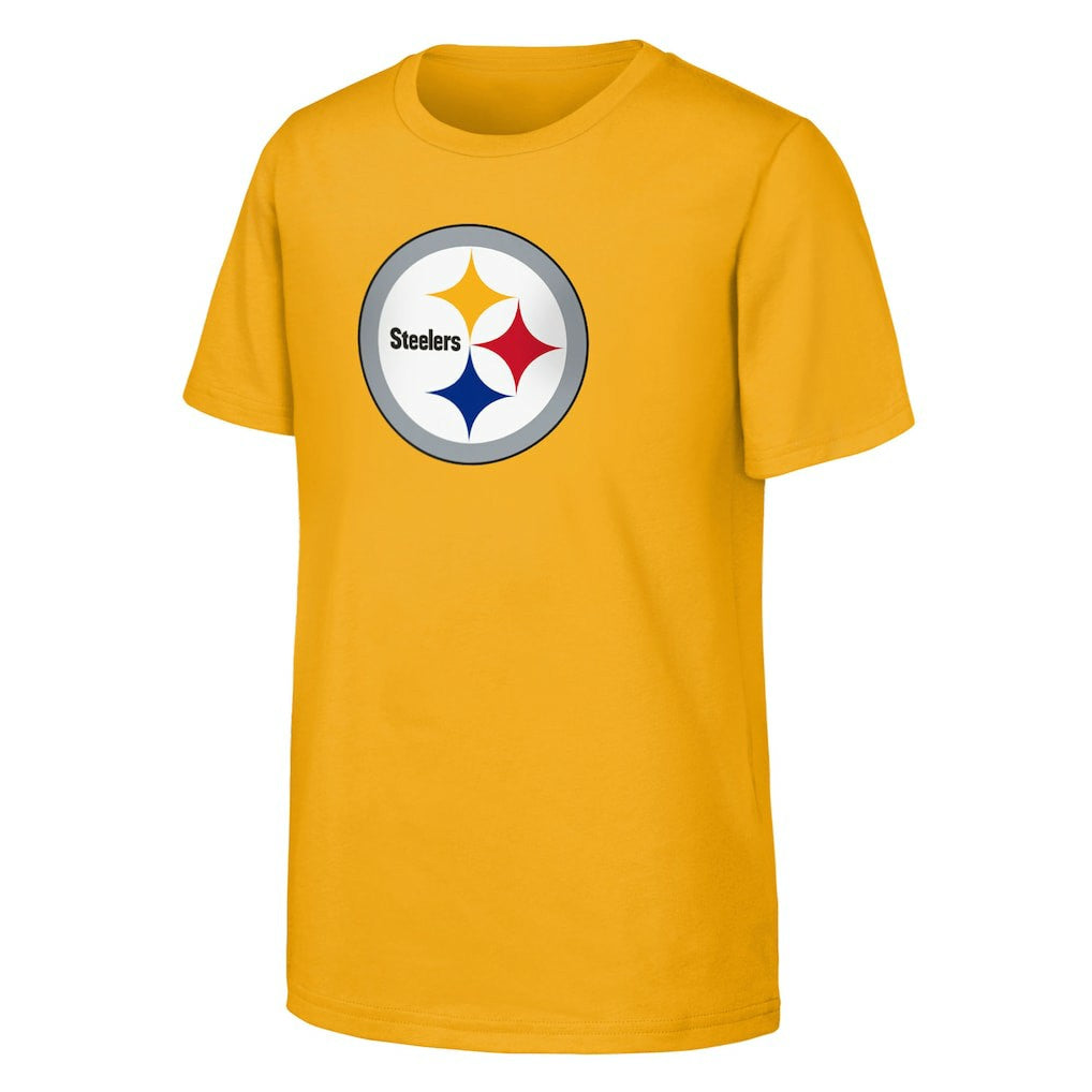 Pittsburgh Steelers Outerstuff Youth Primary Logo T-Shirt - Gold for sale