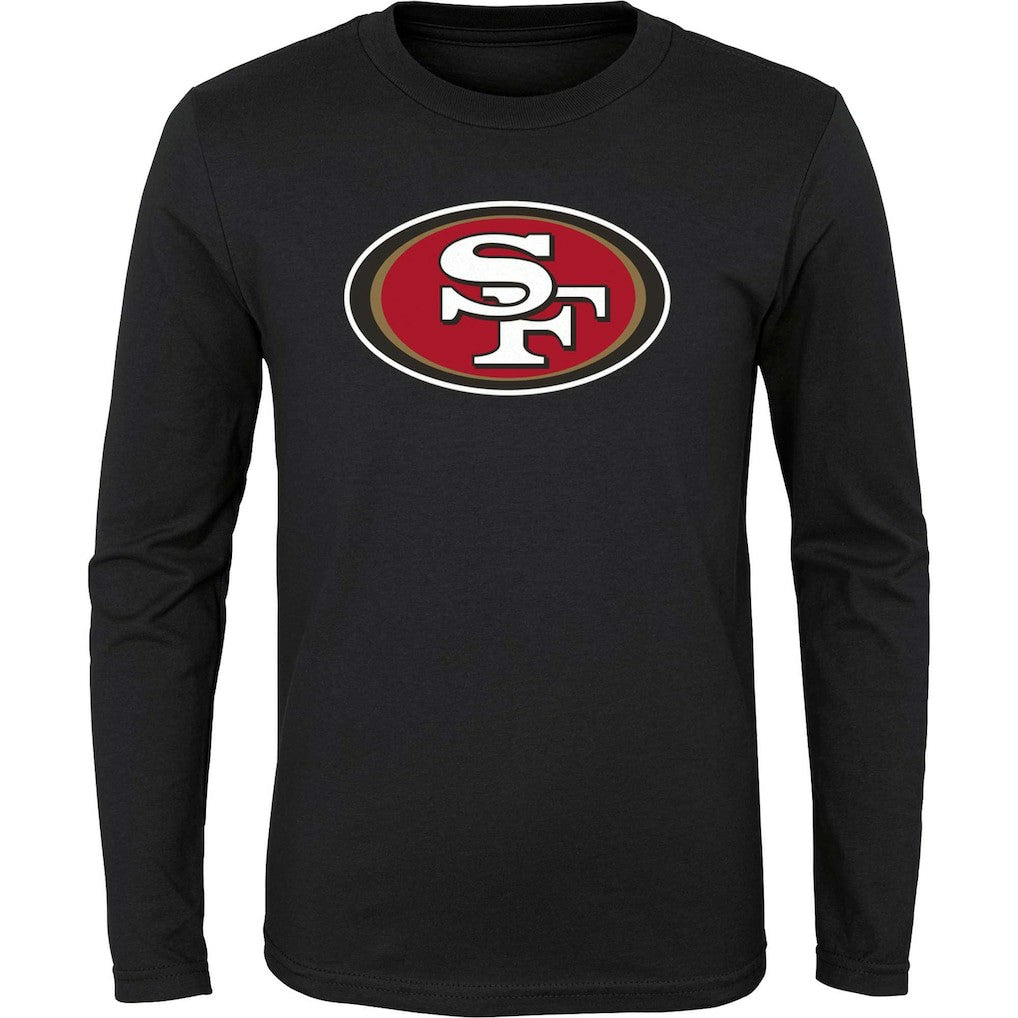 San Francisco 49ers Youth Primary Logo Long Sleeve T-Shirt - Black cheap