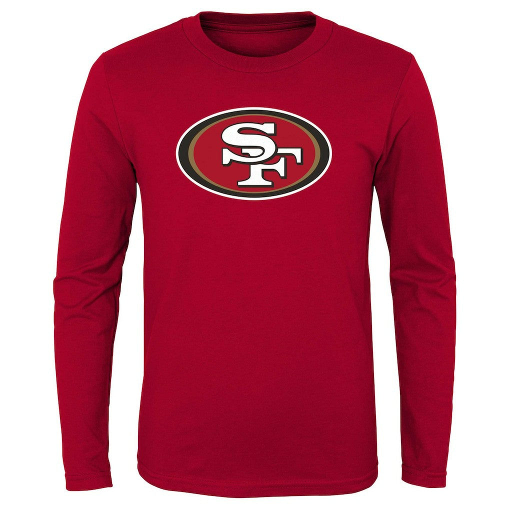 San Francisco 49ers Youth Primary Logo Long Sleeve T-Shirt - Scarlet for sale