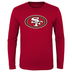 San Francisco 49ers Youth Primary Logo Long Sleeve T-Shirt - Scarlet for sale