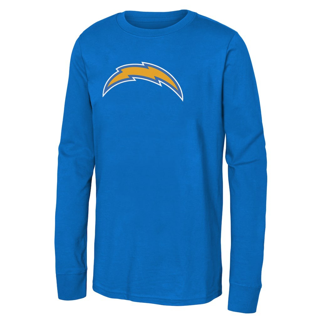 Los Angeles Chargers Youth Primary Logo Long Sleeve T-Shirt - Powder Blue for sale