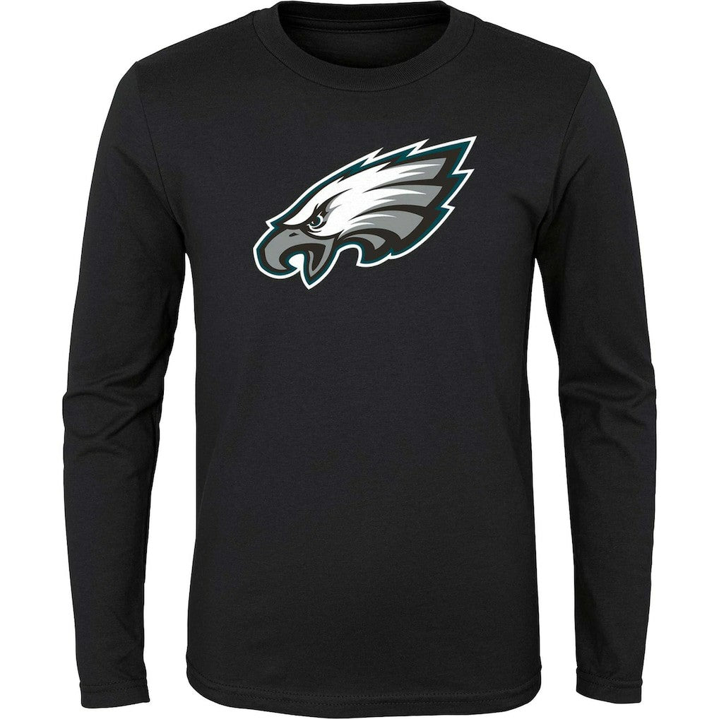 Philadelphia Eagles Youth Primary Logo Long Sleeve T-Shirt - Black on sale