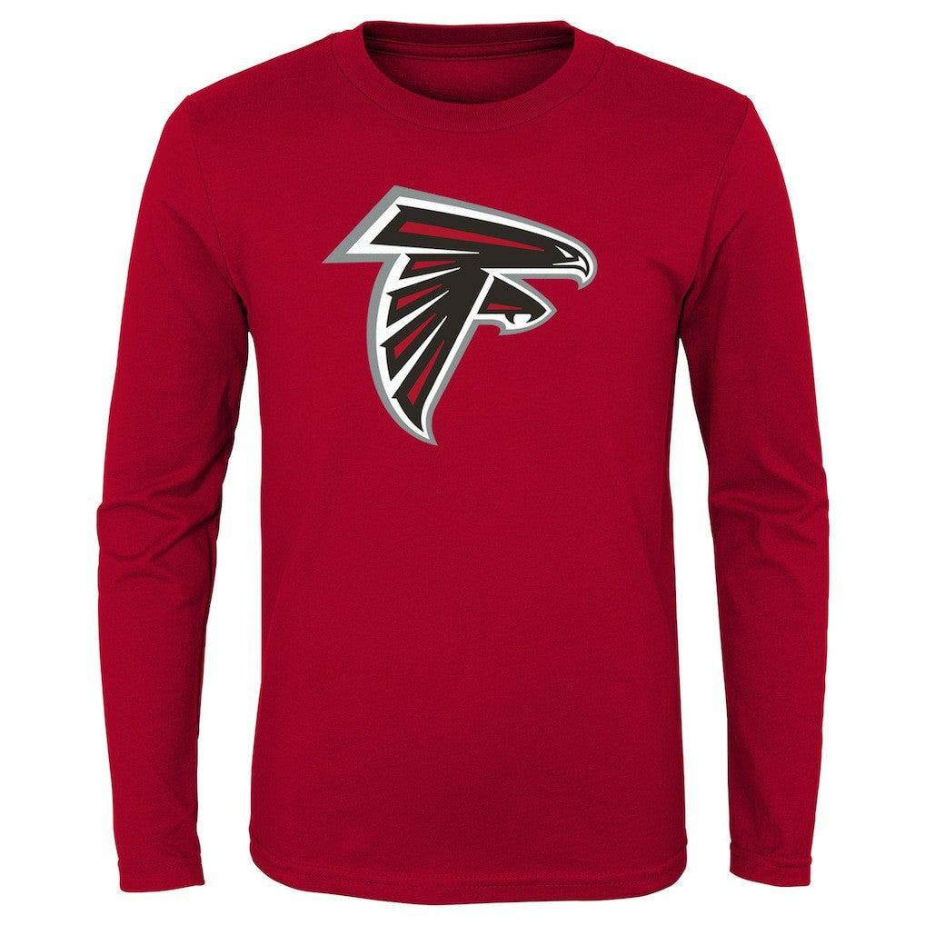Atlanta Falcons Youth Primary Logo Long Sleeve T-Shirt - Red discount