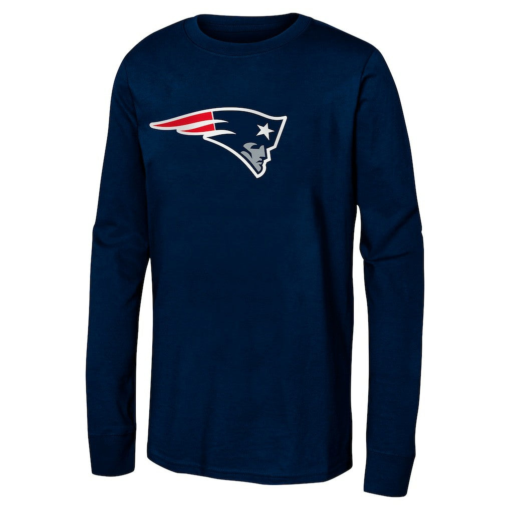 New England Patriots Youth Primary Logo Long Sleeve T-Shirt - Navy cheap