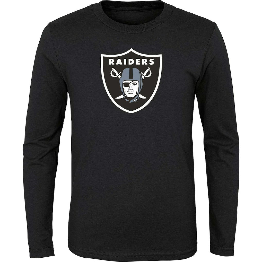 Las Vegas Raiders Youth Primary Logo Long Sleeve T-Shirt - Black sale