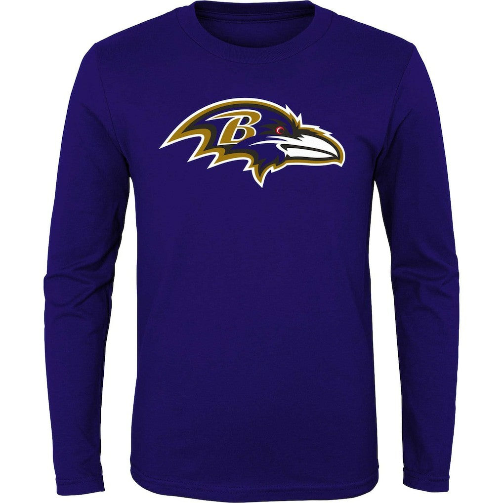 Baltimore Ravens Youth Primary Logo Long Sleeve T-Shirt - Purple on sale