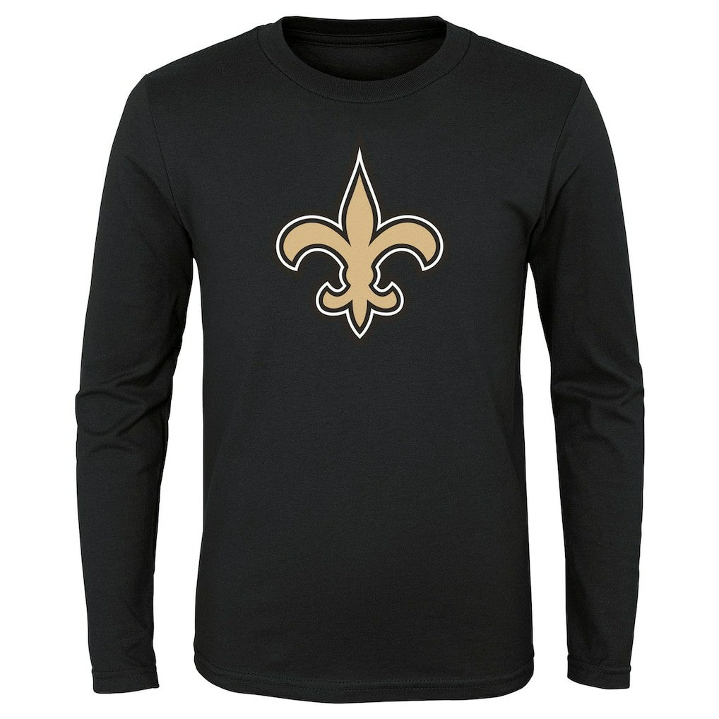 New Orleans Saints Youth Primary Logo Long Sleeve T-Shirt - Black cheap