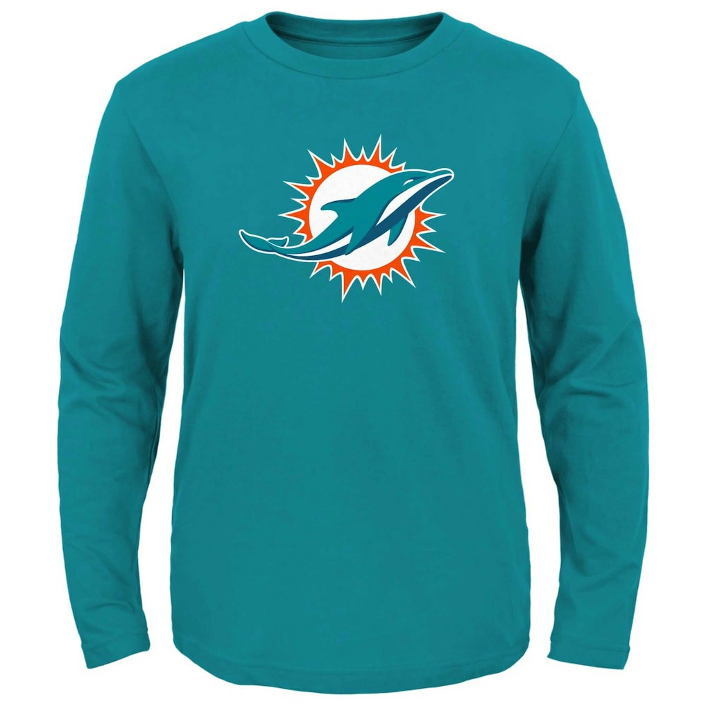Miami Dolphins Preschool Primary Logo Long Sleeve T-Shirt - Aqua outlet