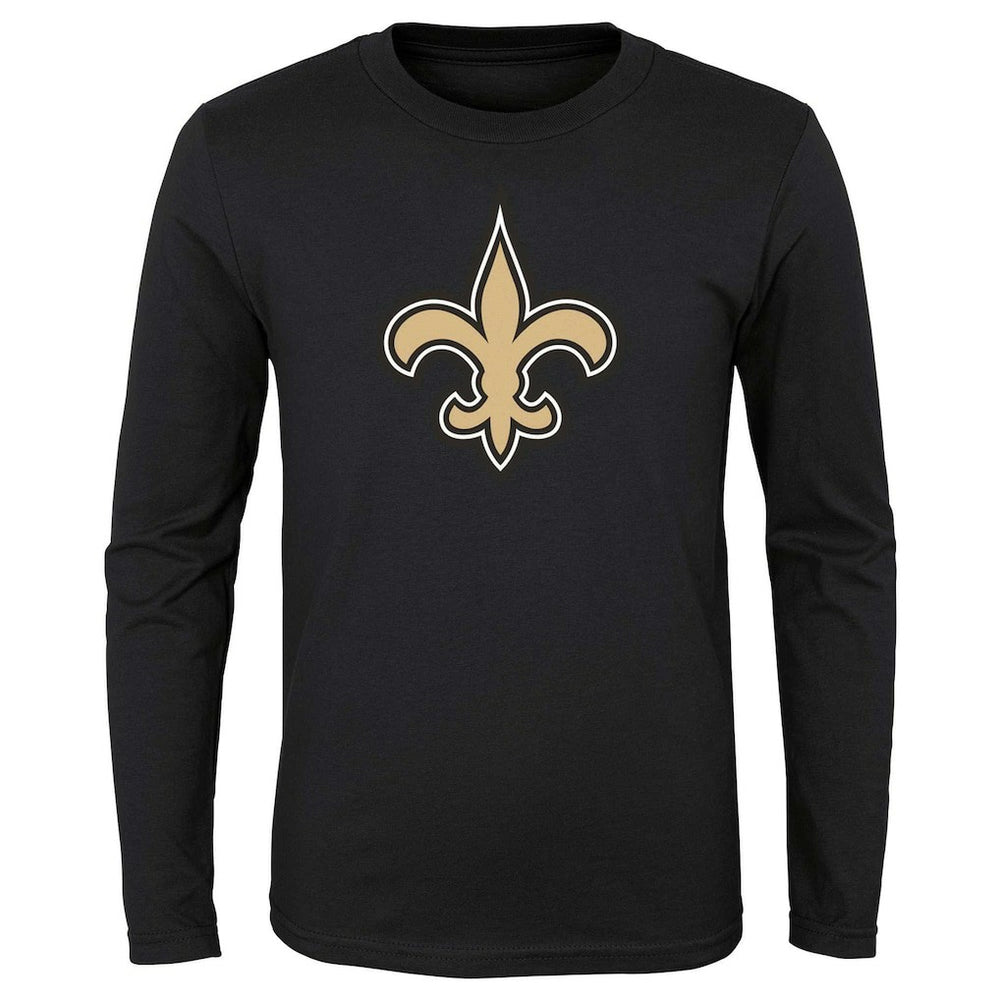 New Orleans Saints Preschool Primary Logo Long Sleeve T-Shirt - Black sale