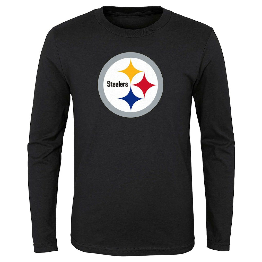 Pittsburgh Steelers Preschool Primary Logo Long Sleeve T-Shirt - Black on sale