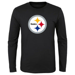 Pittsburgh Steelers Preschool Primary Logo Long Sleeve T-Shirt - Black on sale