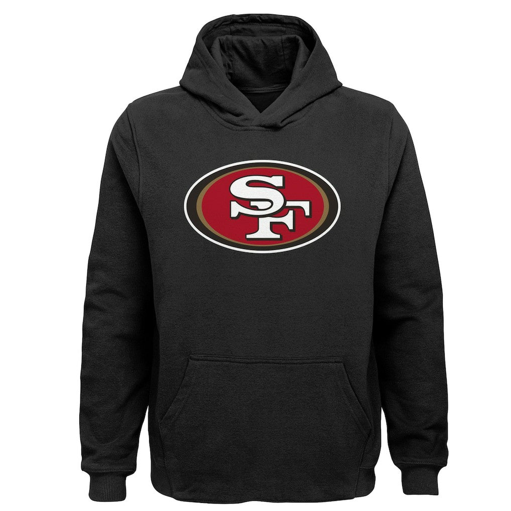 San Francisco 49ers Youth Team Logo Pullover Hoodie - Black on sale