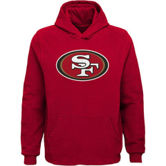 San Francisco 49ers Youth Team Logo Pullover Hoodie - Scarlet on sale