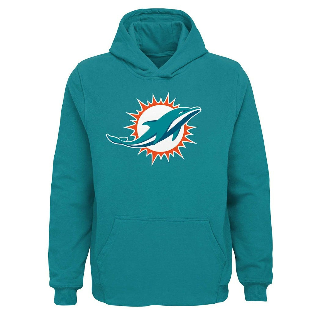 Miami Dolphins Youth Team Logo Pullover Hoodie - Aqua for sale
