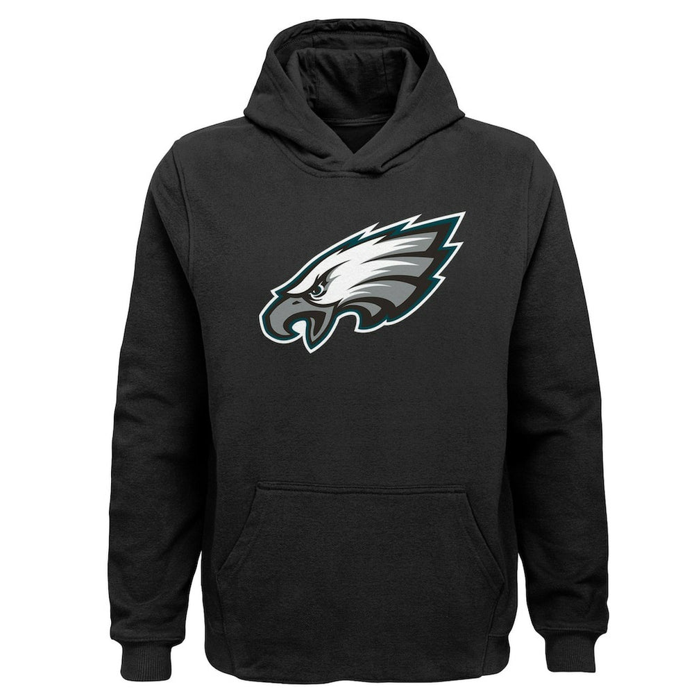 Philadelphia Eagles Youth Team Logo Pullover Hoodie - Black discount