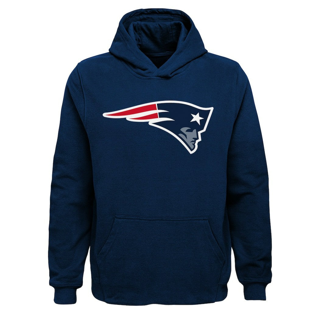 New England Patriots Youth Team Logo Pullover Hoodie - Navy online