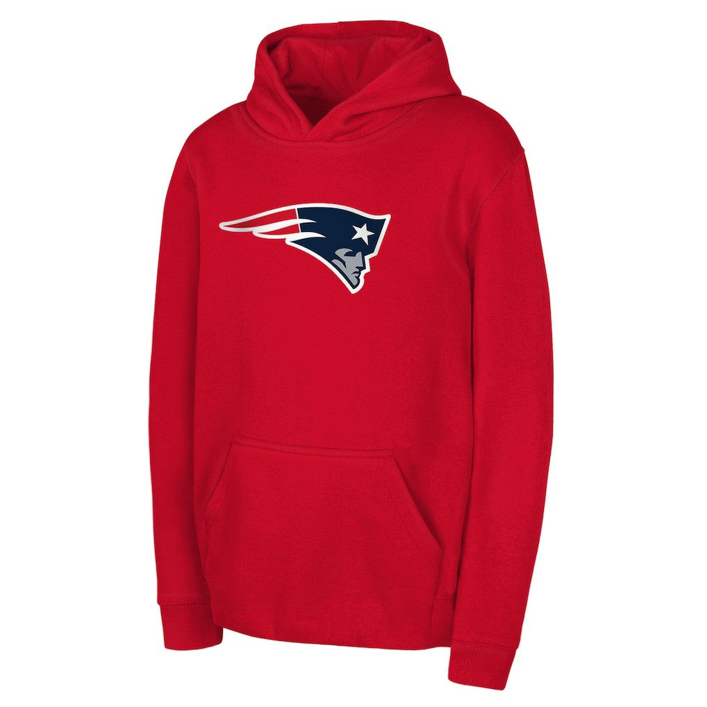 New England Patriots Youth Team Logo Pullover Hoodie - Red online