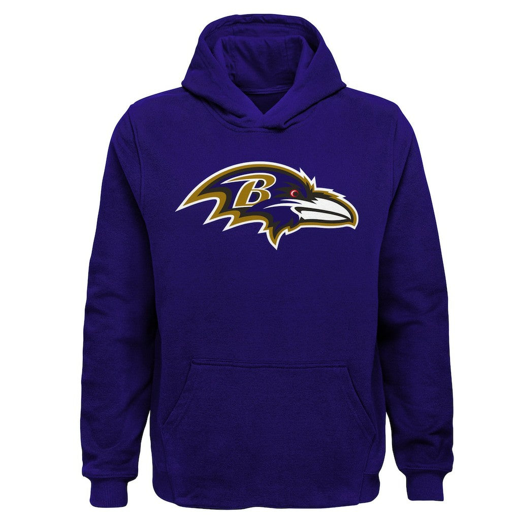 Baltimore Ravens Youth Team Logo Pullover Hoodie - Purple outlet
