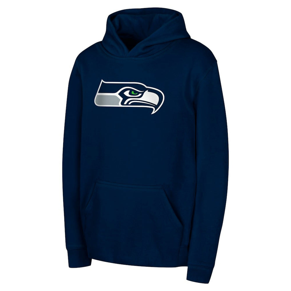 Seattle Seahawks Youth Team Logo Pullover Hoodie - College Navy outlet