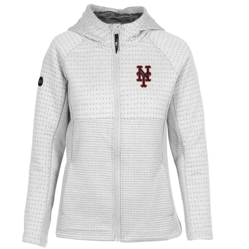 New York Mets Levelwear Women's Solstice Full-Zip Hoodie - White