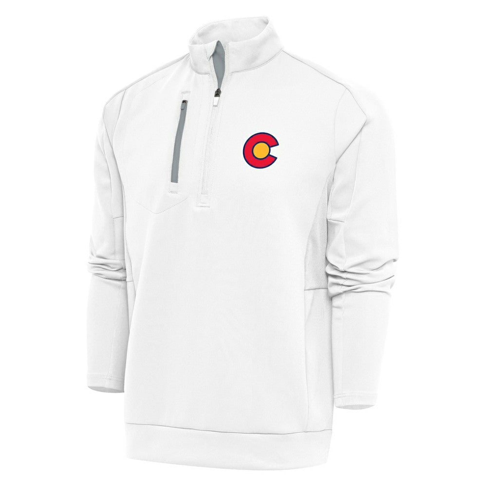 Colorado Avalanche Antigua Special Edition 2.0 Generation Quarter-Zip Pullover Top White