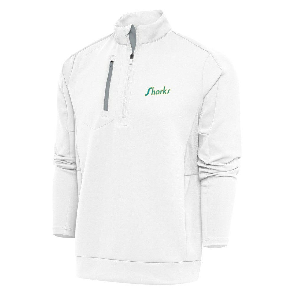 San Jose Sharks Antigua Special Edition 2.0 Generation Quarter-Zip Pullover Top White