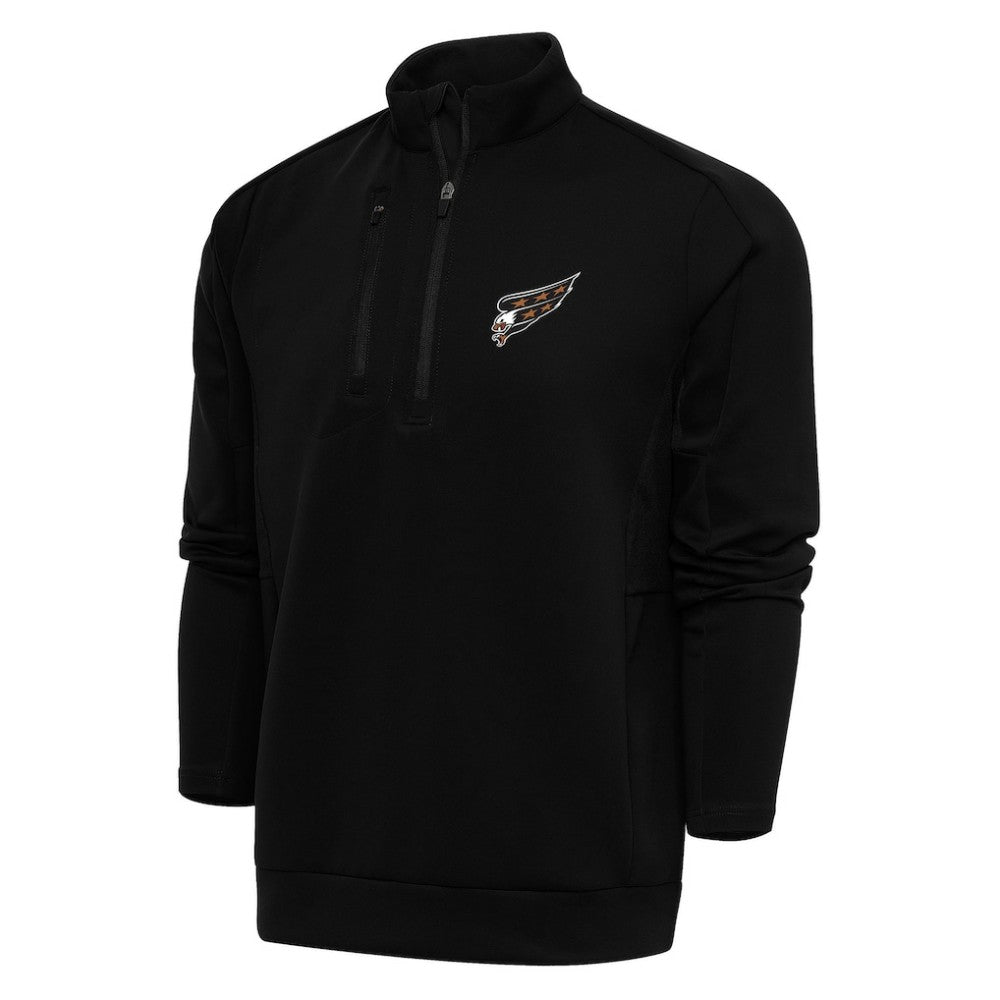 Washington Capitals Antigua Special Edition 2.0 Generation Quarter-Zip Pullover Top Black
