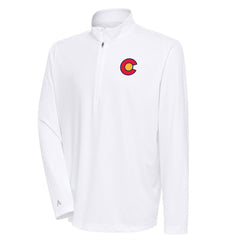 Colorado Avalanche Antigua Special Edition 2.0 Tribute Quarter-Zip Pullover Top White