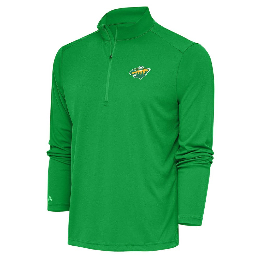 Minnesota Wild Antigua Special Edition 2.0 Tribute Quarter-Zip Pullover Top Green