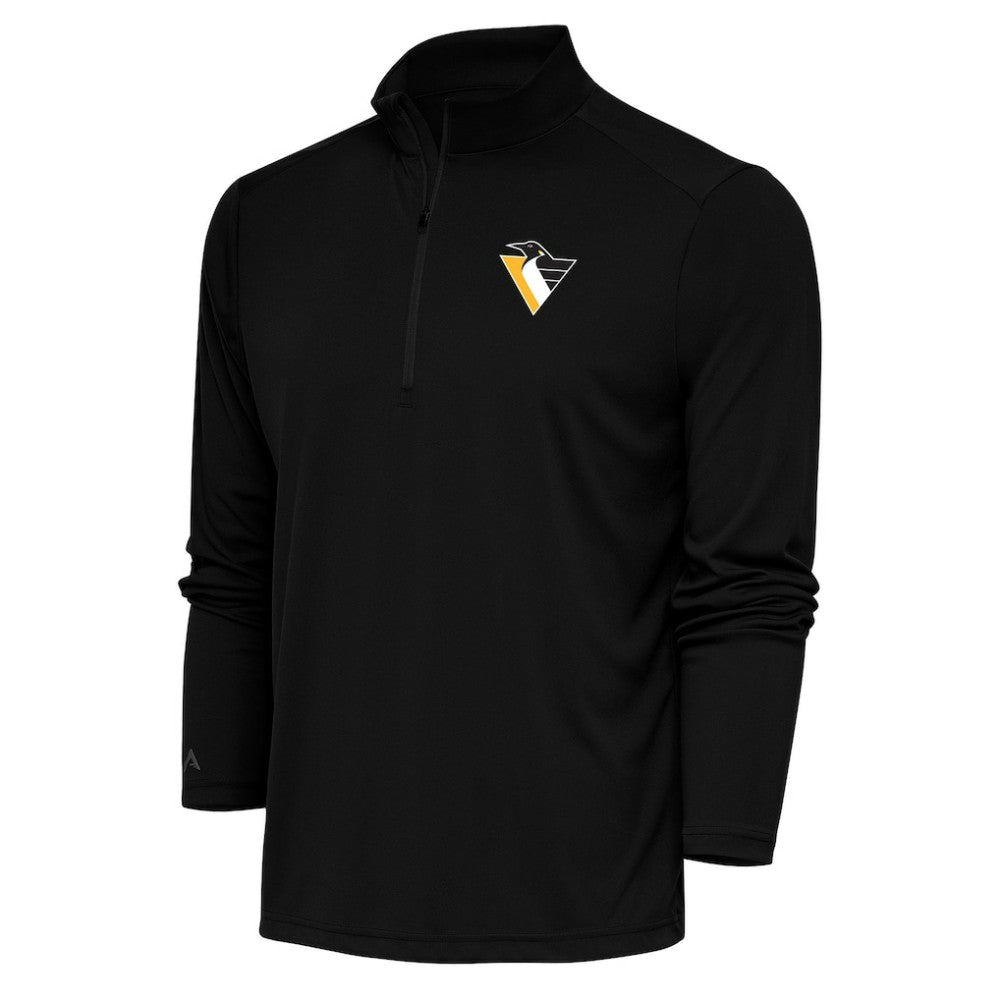 Pittsburgh Penguins Antigua Special Edition 2.0 Tribute Quarter-Zip Pullover Top Black