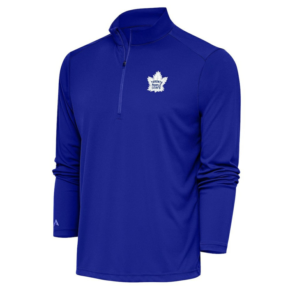 Toronto Maple Leafs Antigua Special Edition 2.0 Tribute Quarter-Zip Pullover Top Royal