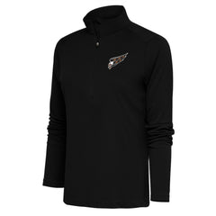 Washington Capitals Antigua Women's Special Edition 2.0 Tribute Quarter-Zip Pullover Top Black