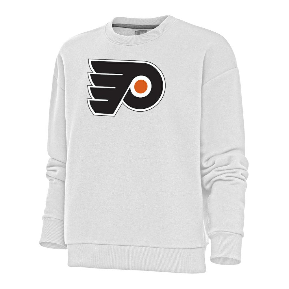Philadelphia Flyers Antigua Women's Special Edition 2.0 Victory Crewneck Pullover Sweatshirt White