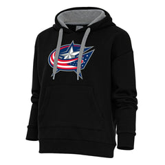 Columbus Blue Jackets Antigua Women's Special Edition 2.0 Victory Pullover Hoodie Black