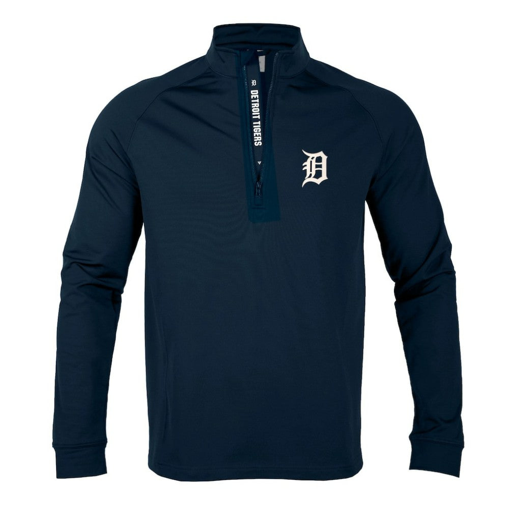 Detroit Tigers Levelwear Calibre Quarter-Zip Pullover Top - Navy
