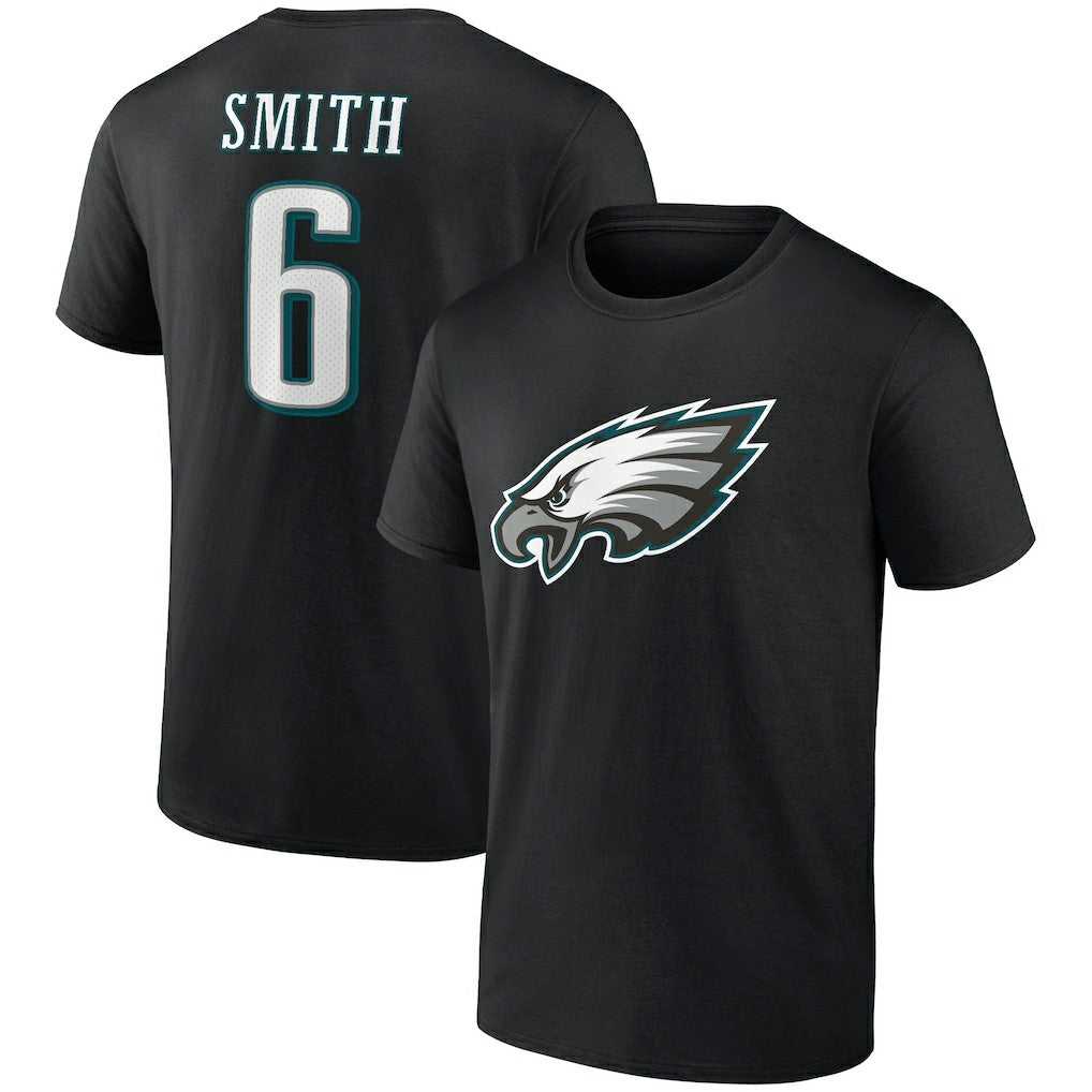 DeVonta Smith Philadelphia Eagles Icon Player Name & Number T-Shirt - Black cheap