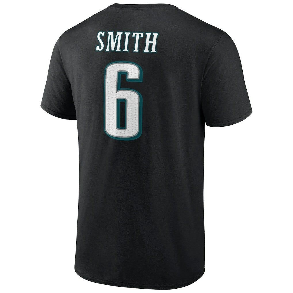 DeVonta Smith Philadelphia Eagles Icon Player Name & Number T-Shirt - Black cheap