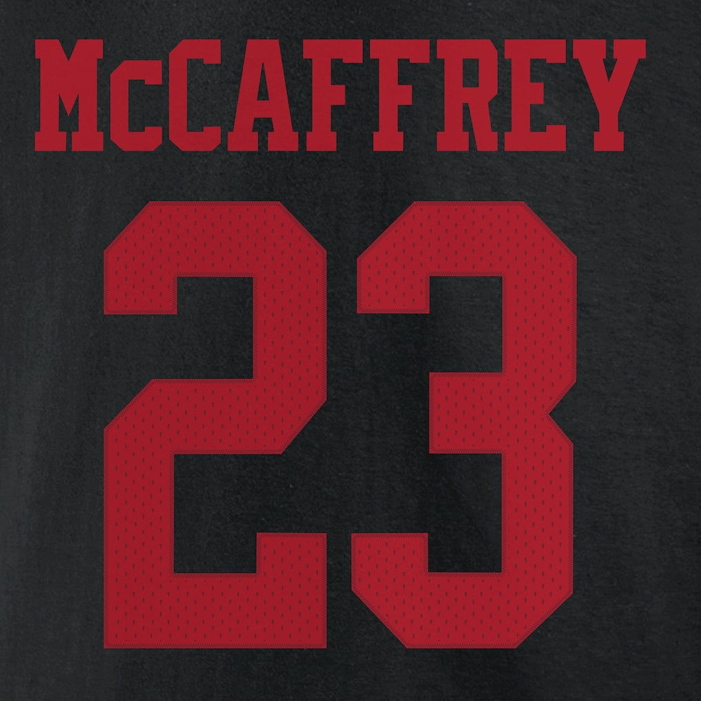 Christian McCaffrey San Francisco 49ers Icon Player Name & Number T-Shirt - Black for sale
