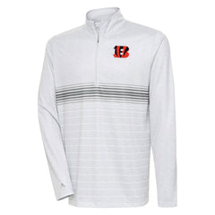 Cincinnati Bengals Antigua Bullseye Quarter-Zip Pullover Top - Heather Gray/Steel cheap