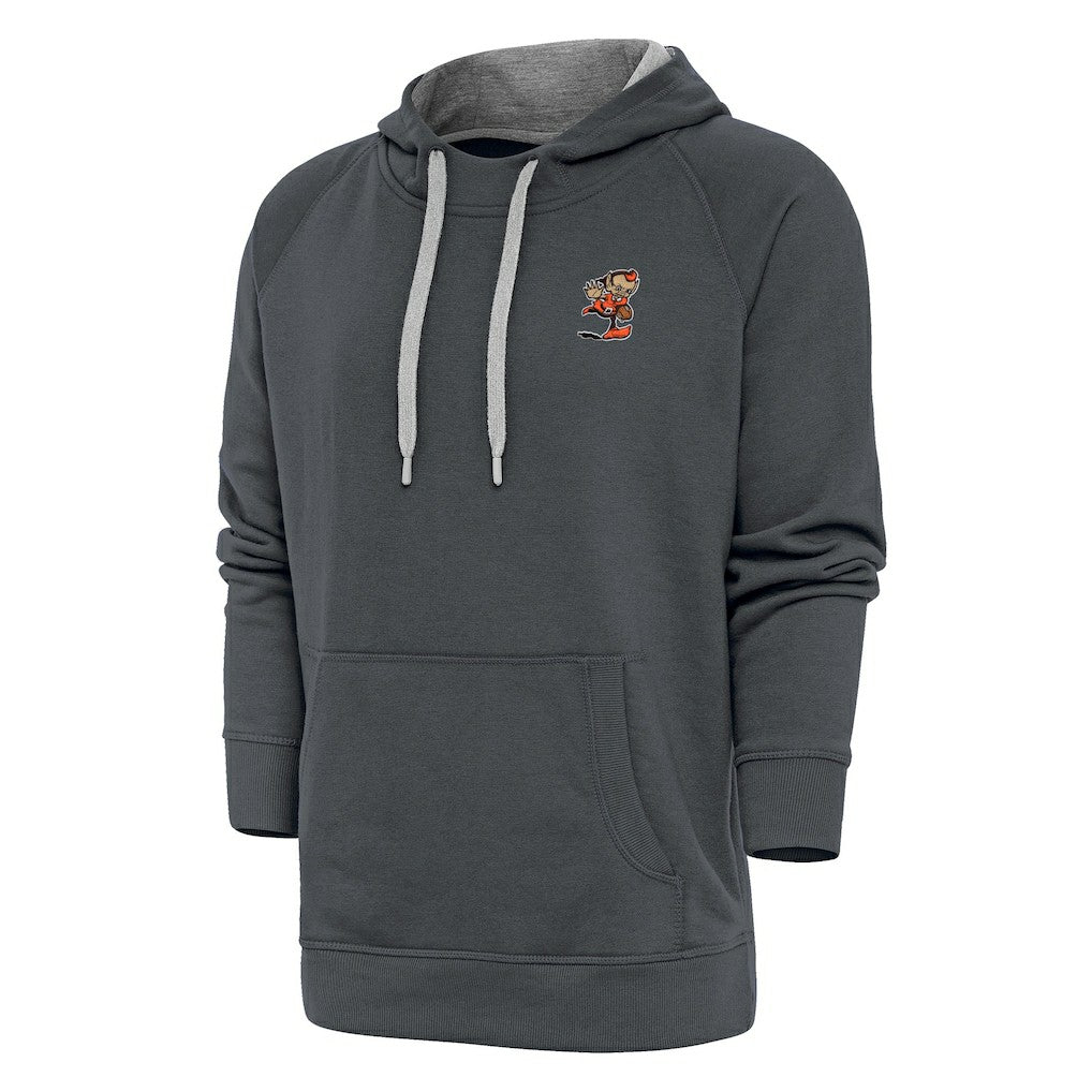 Cleveland Browns Antigua Team Logo Victory Pullover Hoodie - Charcoal discount
